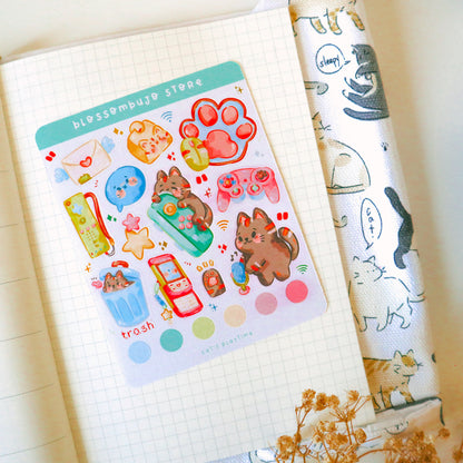 Stickersheet - Cat's Playtime