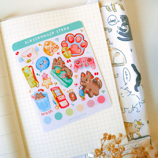 Stickersheet - Cat's Playtime