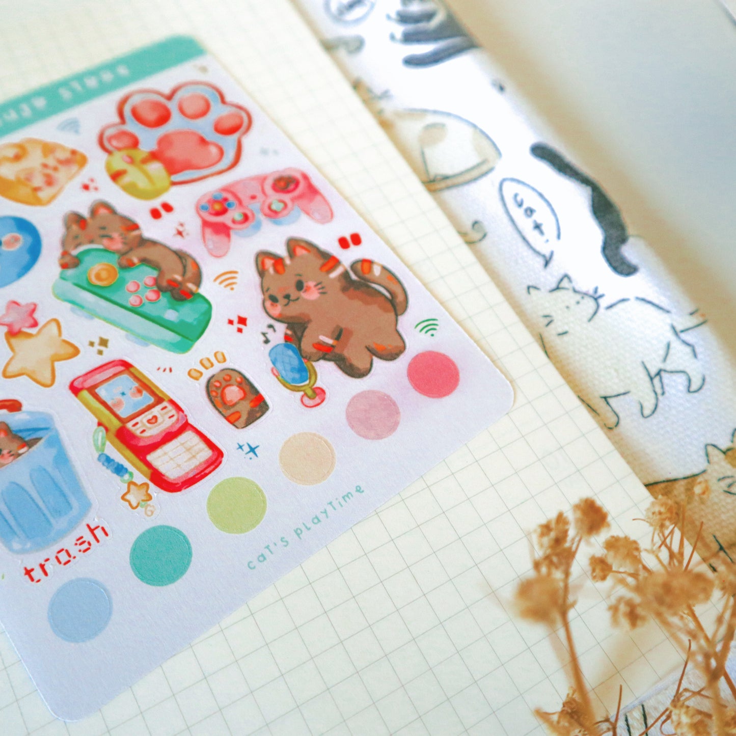 Stickersheet - Cat's Playtime