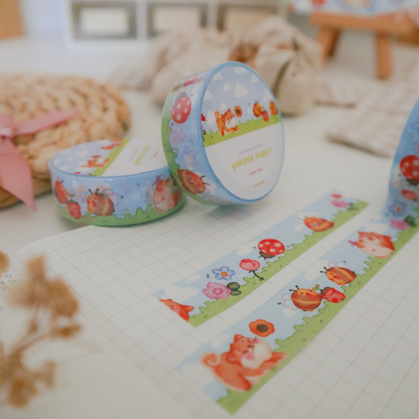 Washi Tape - Garden Puppy
