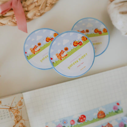 Washi Tape - Garden Puppy