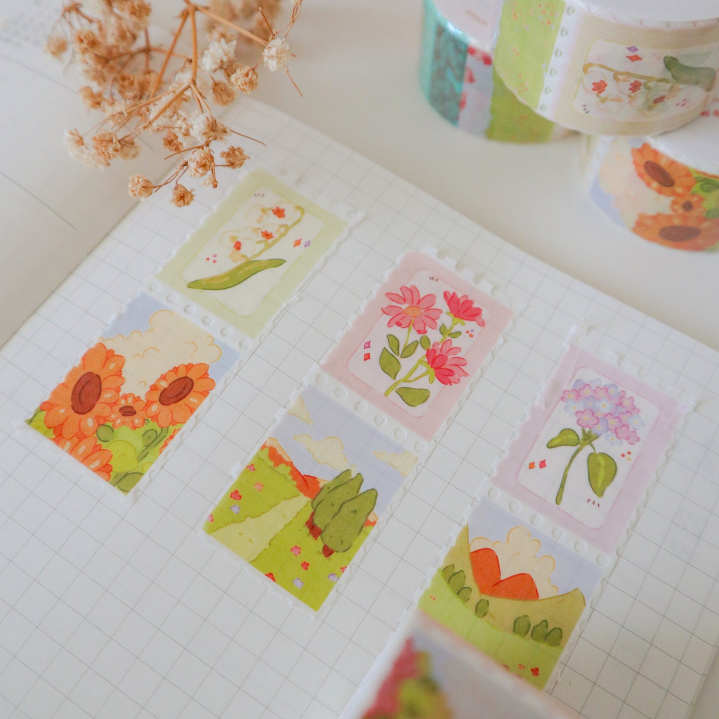 Washi Tape Stamp - Flower Garden
