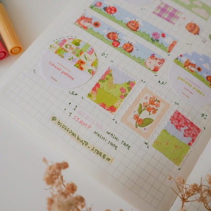 Washi Tape Stamp - Flower Garden