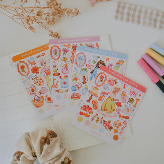 Stickersheet - Flower Girls