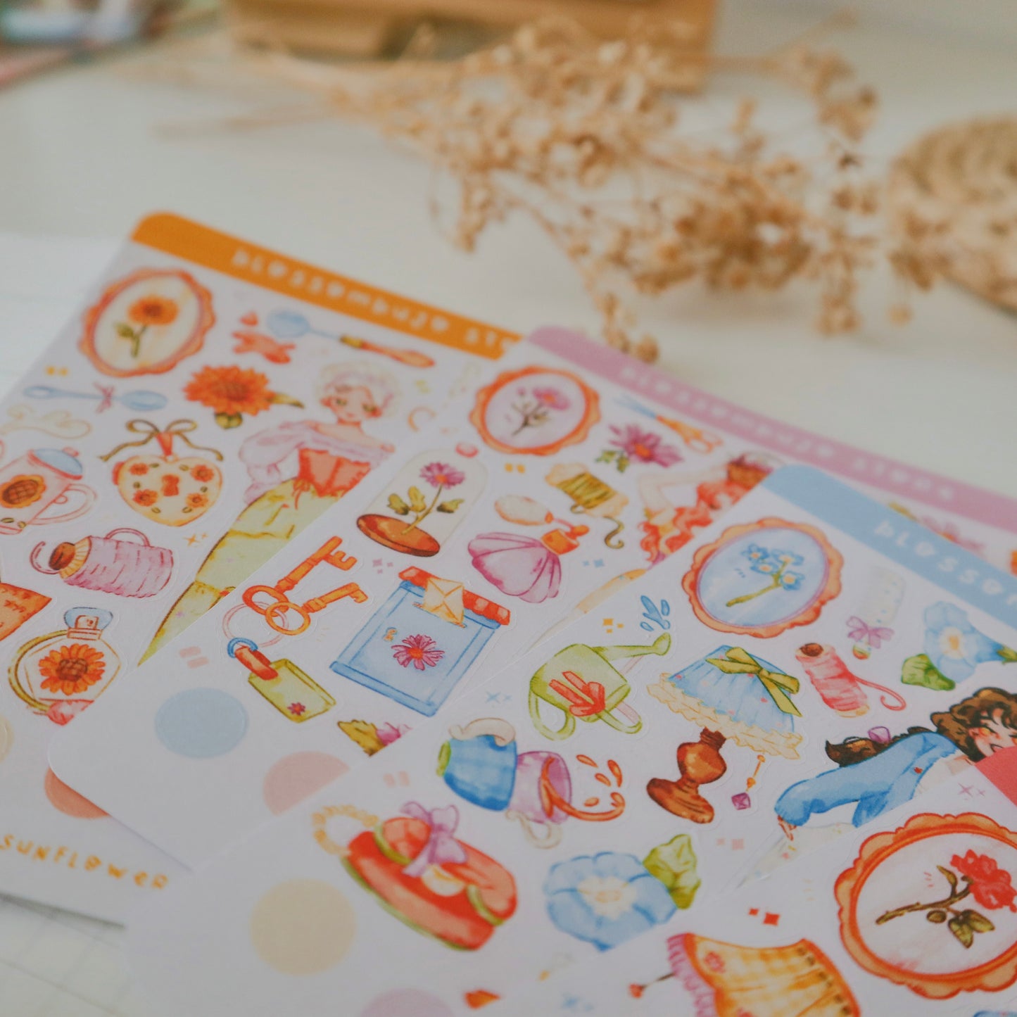 Stickersheet - Flower Girls