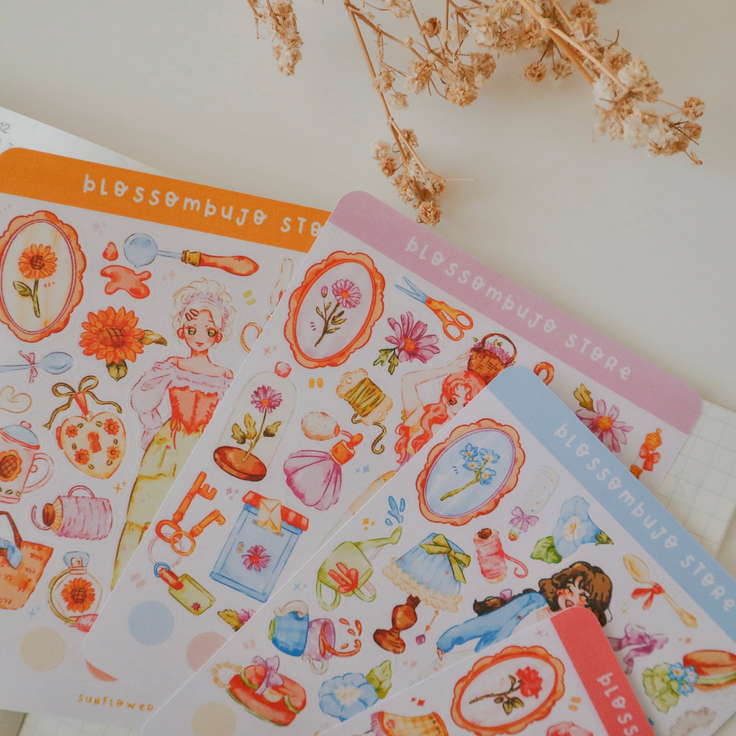 Stickersheet - Flower Girls