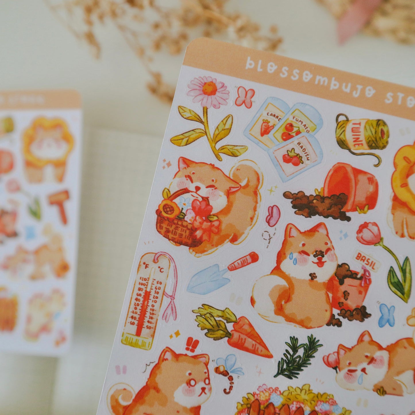 Stickersheet - Garden Puppy