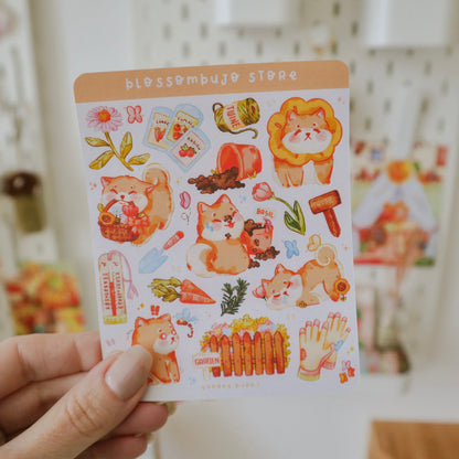 Stickersheet - Garden Puppy
