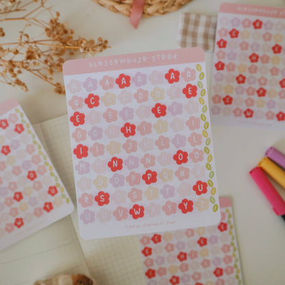 Stickersheet - Floral Alphabet