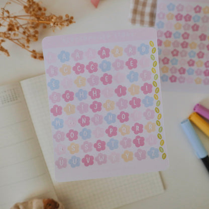Stickersheet - Floral Alphabet