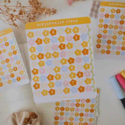 Stickersheet - Floral Alphabet