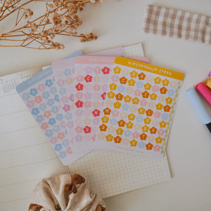 Stickersheet - Floral Alphabet
