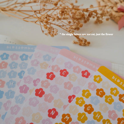 Stickersheet - Floral Alphabet