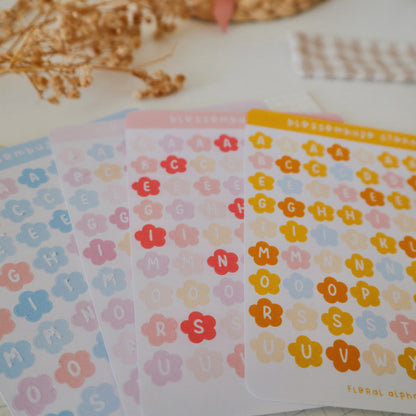 Stickersheet - Floral Alphabet