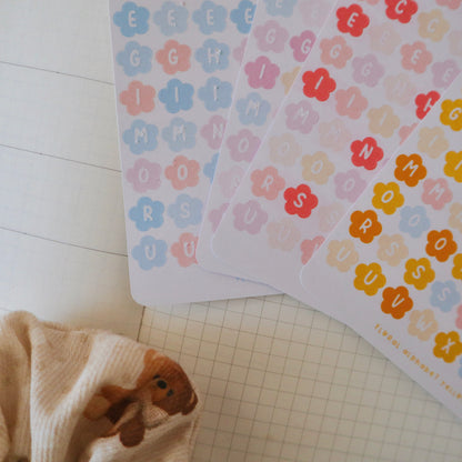 Stickersheet - Floral Alphabet