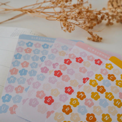 Stickersheet - Floral Alphabet