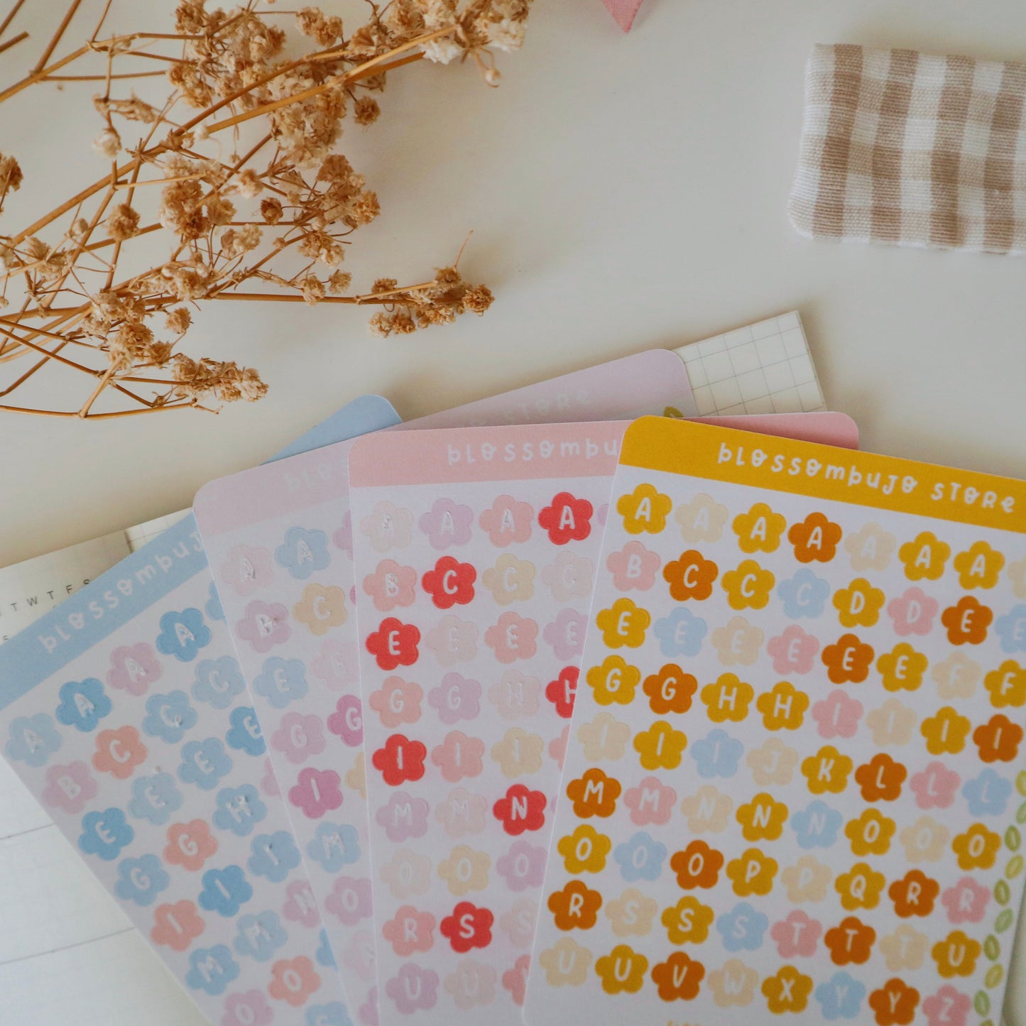 Stickersheet - Floral Alphabet