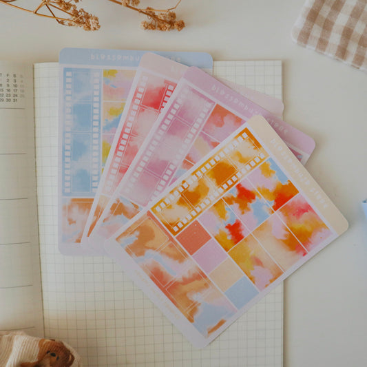 Stickersheet - Swirly Squares