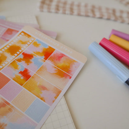 Stickersheet - Swirly Squares