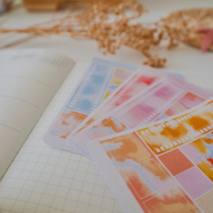 Stickersheet - Swirly Squares