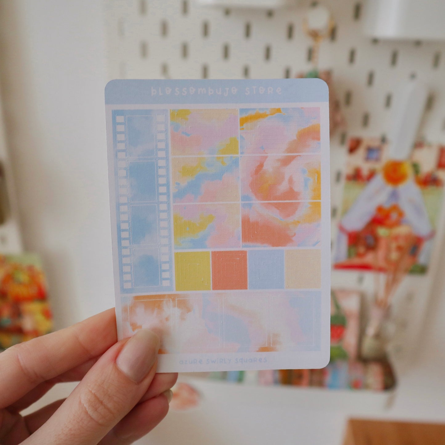 Stickersheet - Swirly Squares