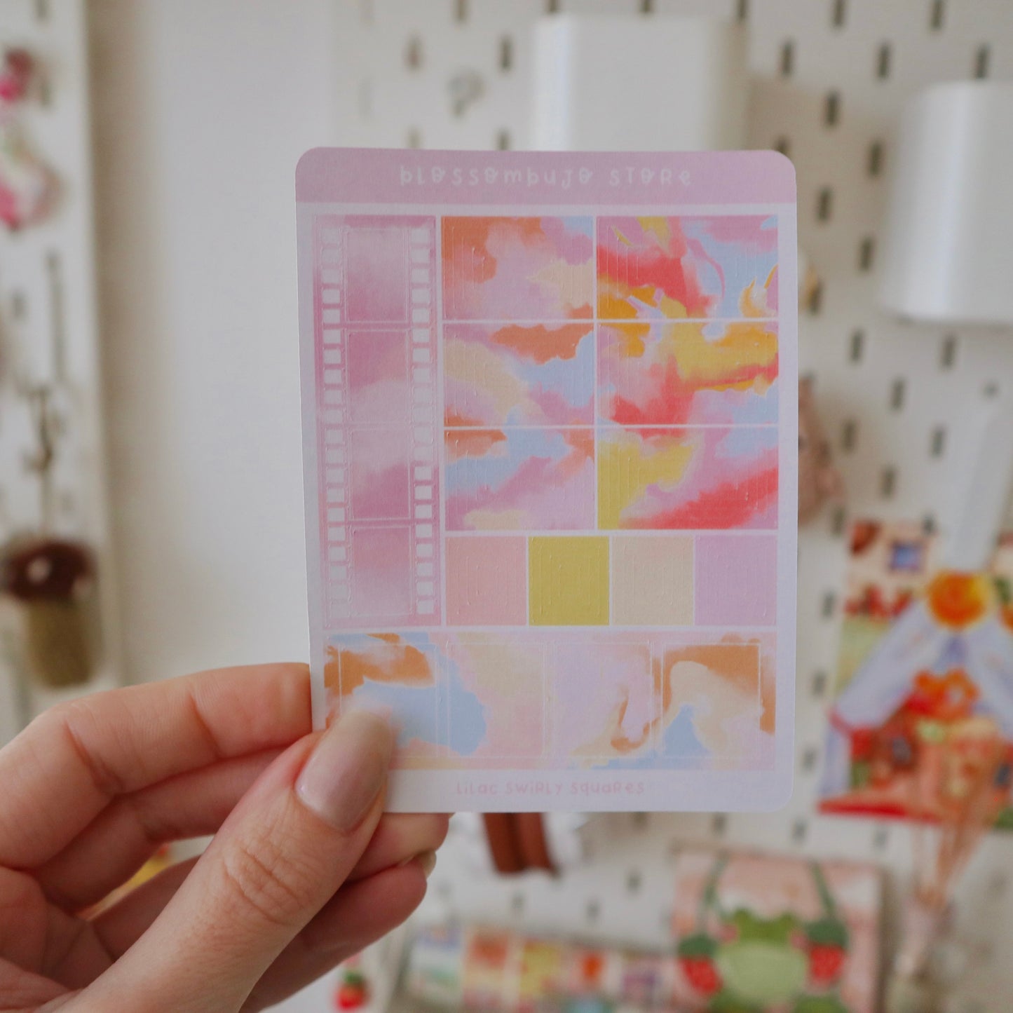 Stickersheet - Swirly Squares