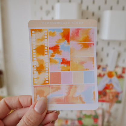 Stickersheet - Swirly Squares