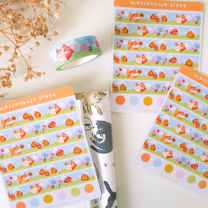 Stickersheet - Washi Tape Garden Puppy
