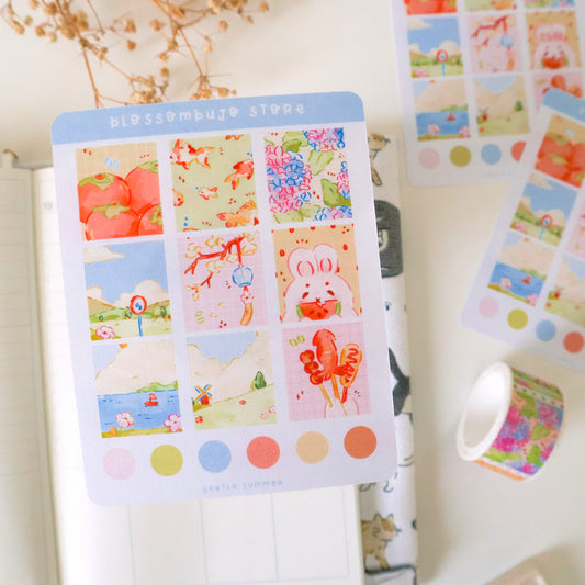 Stickersheet - Washi Tape Gentle Summer