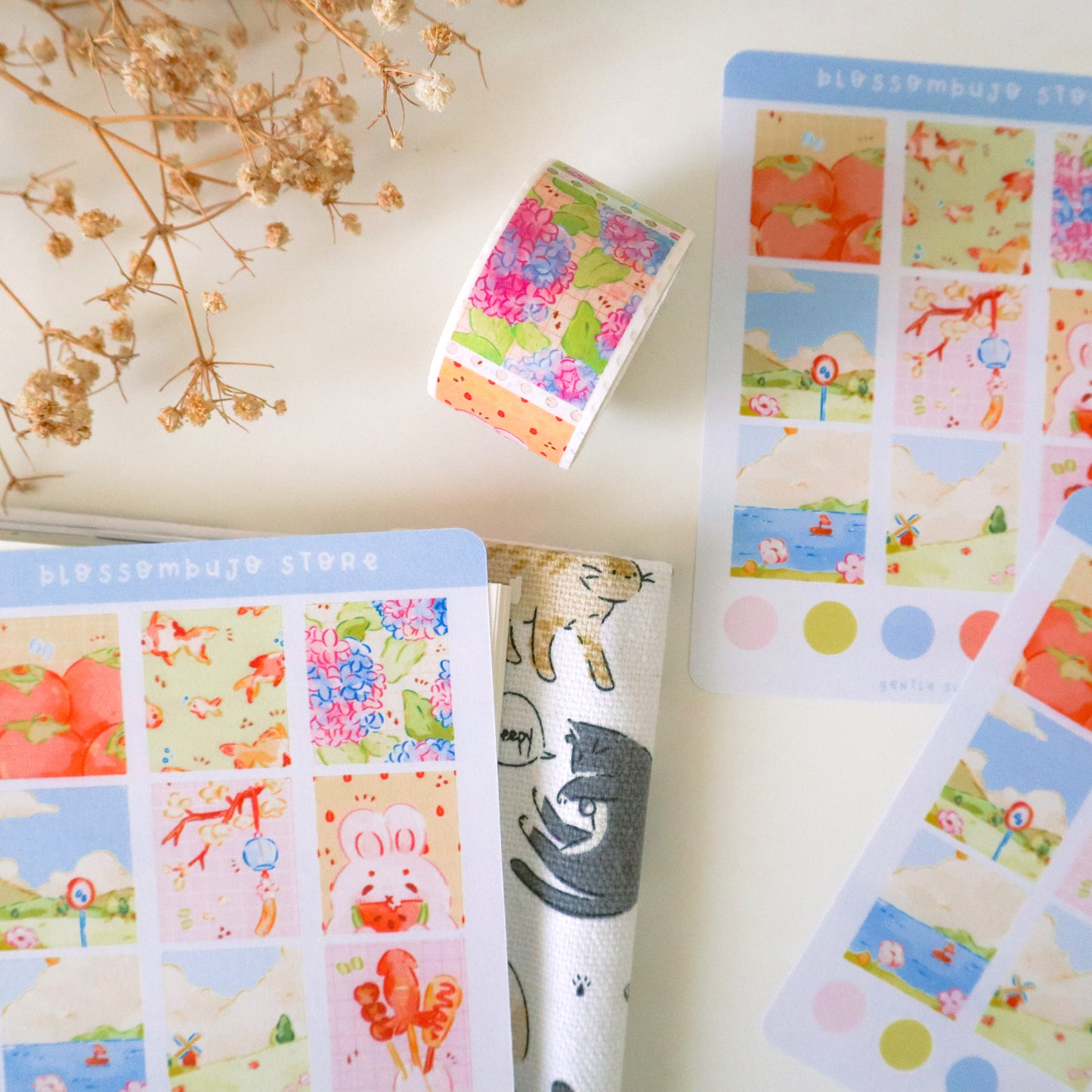 Stickersheet - Washi Tape Gentle Summer