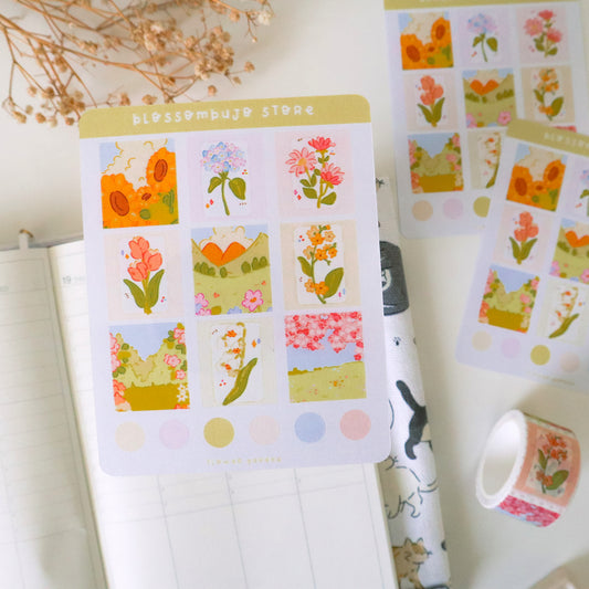 Stickersheet - Washi Tape Flower Garden