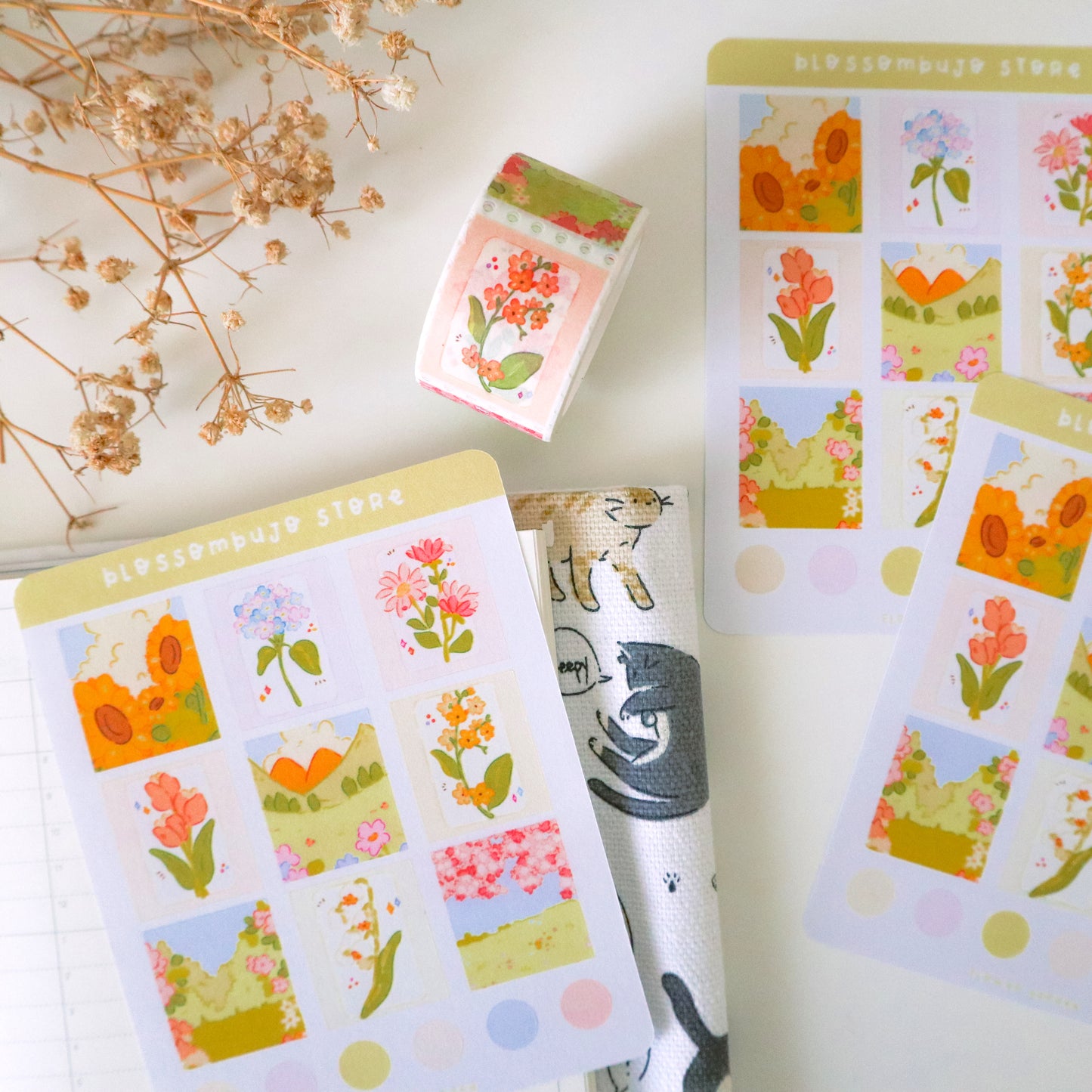 Stickersheet - Washi Tape Flower Garden