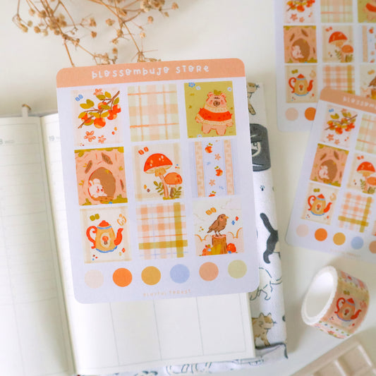 Stickersheet - Washi Tape Playful Forest