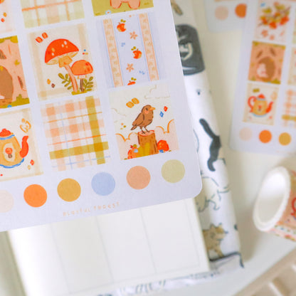 Stickersheet - Washi Tape Playful Forest
