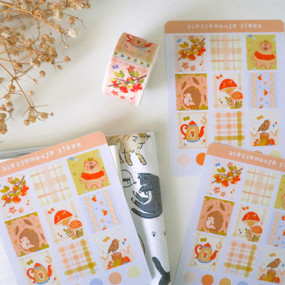 Stickersheet - Washi Tape Playful Forest