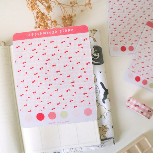 Stickersheet - Washi Tape Cherries Fantasy