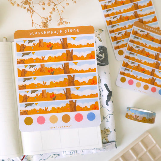 Stickersheet - Washi Tape Into the Forest