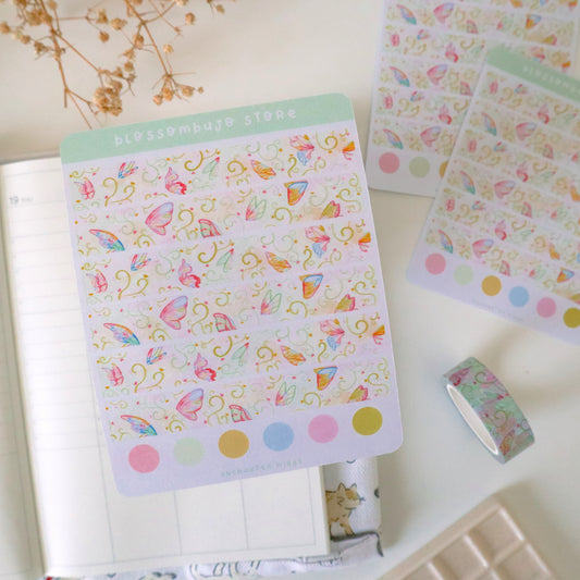Stickersheet - Washi Tape Enchanted Wings