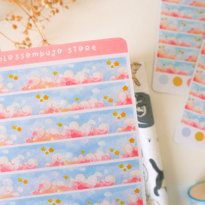 Stickersheet - Washi Tape Ocean Cloud