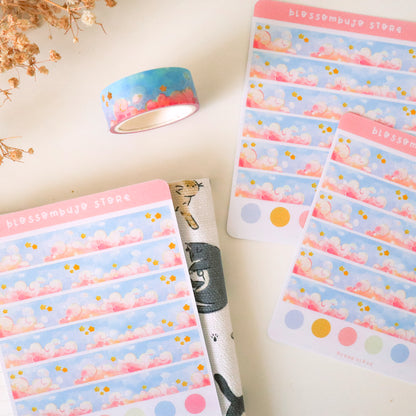 Stickersheet - Washi Tape Ocean Cloud