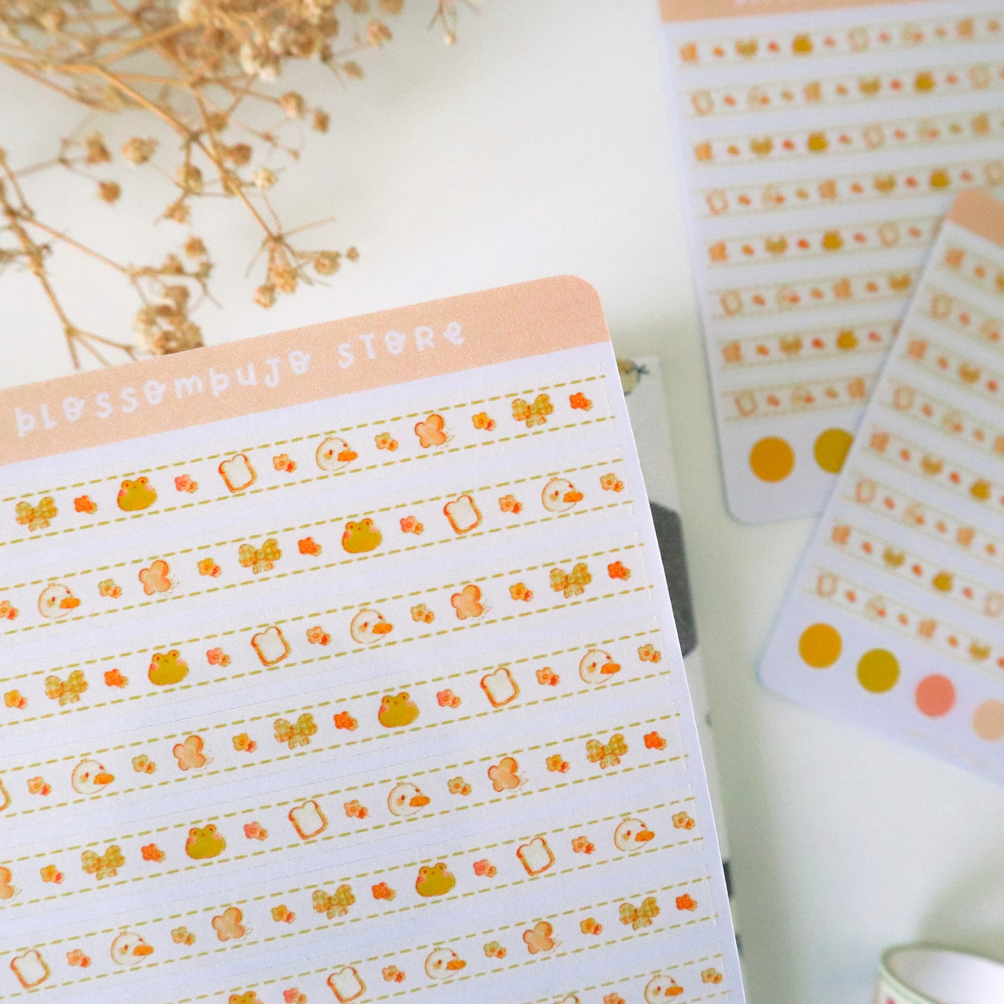 Stickersheet - Washi Tape Soft Cottage