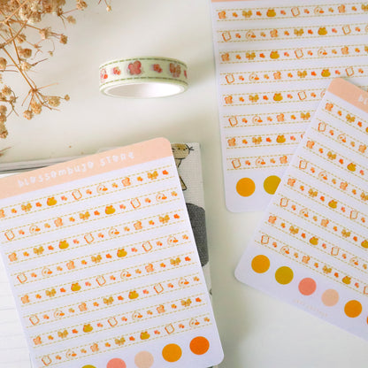Stickersheet - Washi Tape Soft Cottage