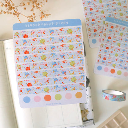 Stickersheet - Washi Tape Fans Pattern