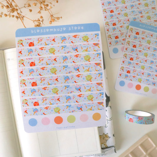 Stickersheet - Washi Tape Fans Pattern