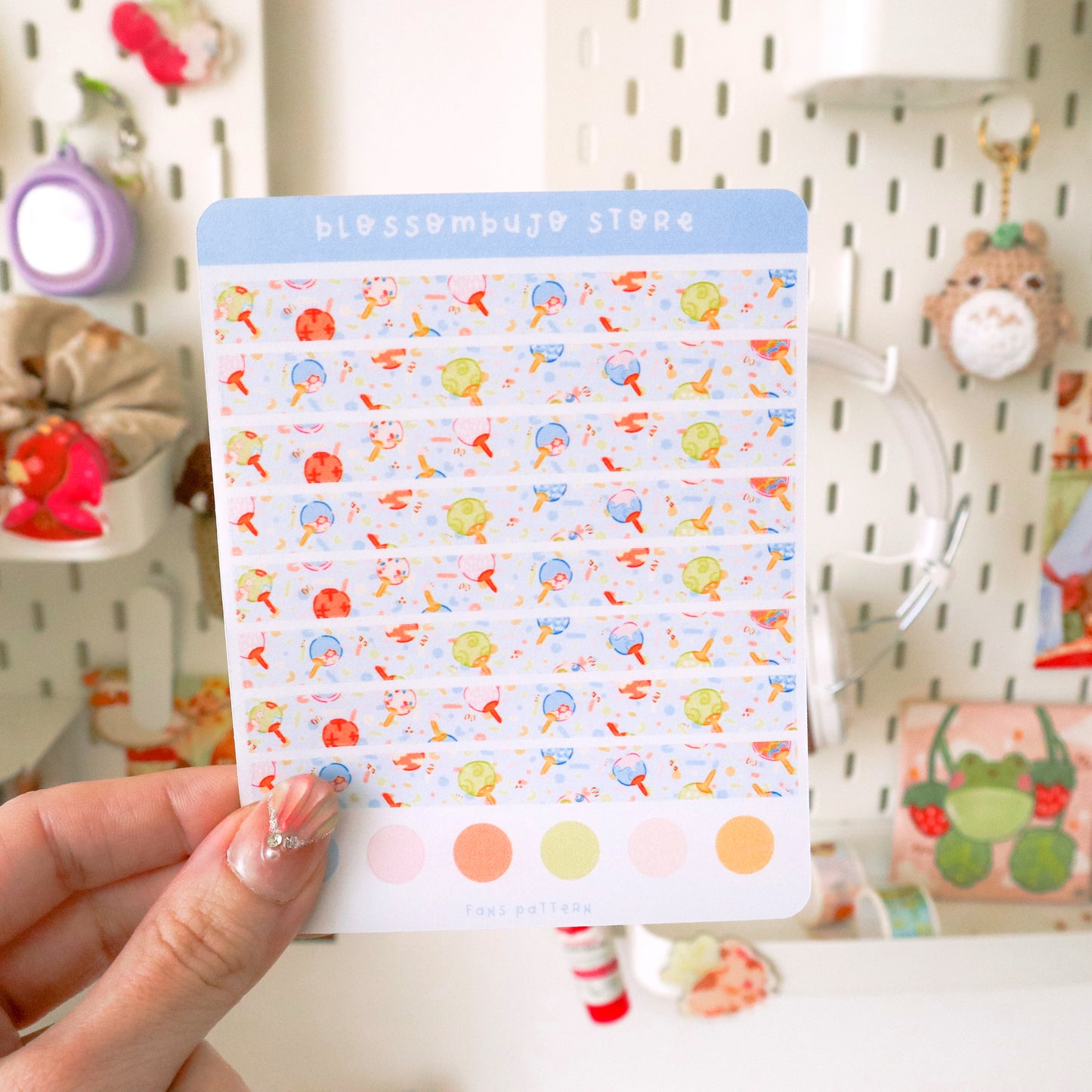 Stickersheet - Washi Tape Fans Pattern