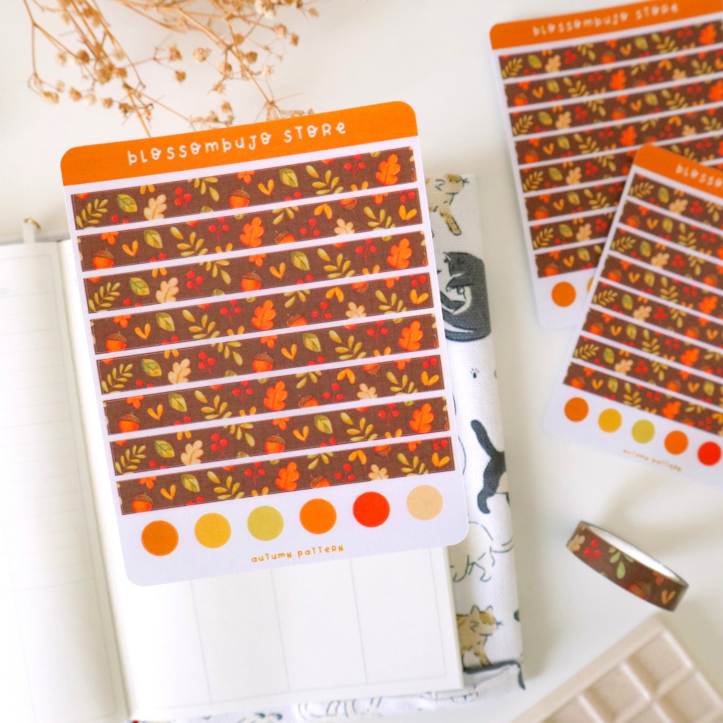 Stickersheet - Washi Tape Autumn Pattern