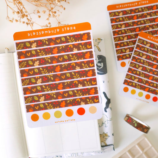 Stickersheet - Washi Tape Autumn Pattern