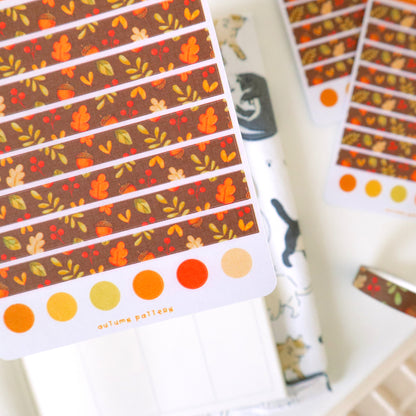 Stickersheet - Washi Tape Autumn Pattern