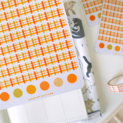 Stickersheet - Washi Tape Gingham Pattern
