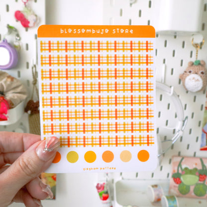 Stickersheet - Washi Tape Gingham Pattern